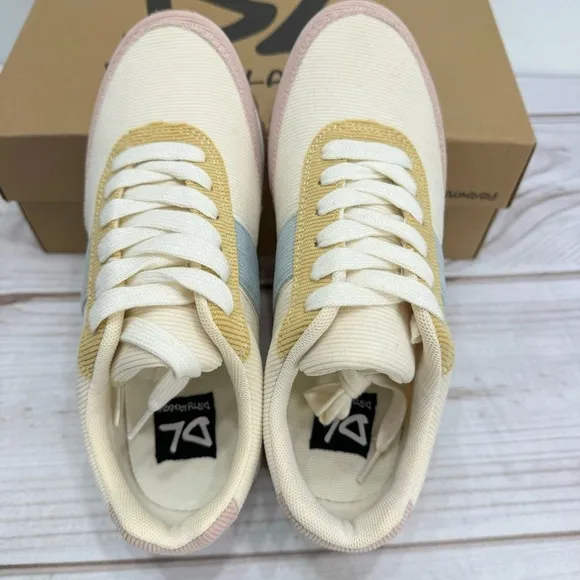 NEW Dirty Laundry Desert Dog Multi Pastel Corduroy Lace Up Sneakers