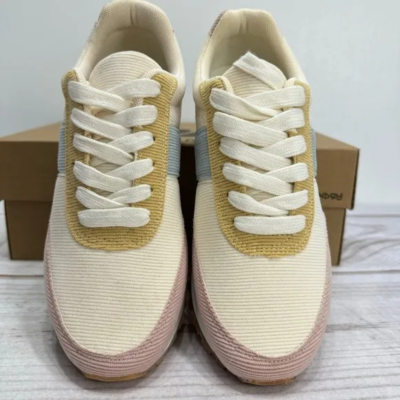 NEW Dirty Laundry Desert Dog Multi Pastel Corduroy Lace Up Sneakers