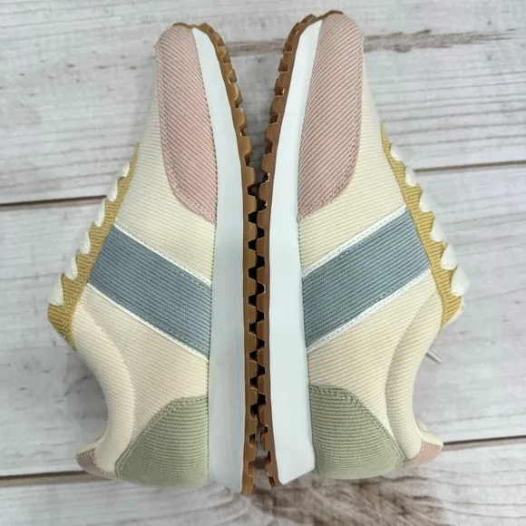NEW Dirty Laundry Desert Dog Multi Pastel Corduroy Lace Up Sneakers