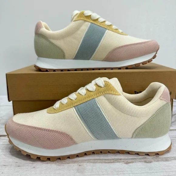 NEW Dirty Laundry Desert Dog Multi Pastel Corduroy Lace Up Sneakers