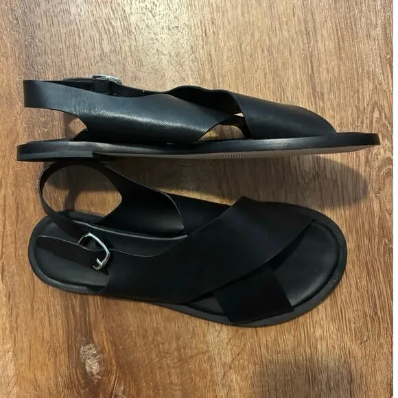 NEW Everlane The City Crossover Sandal In Black Size 11