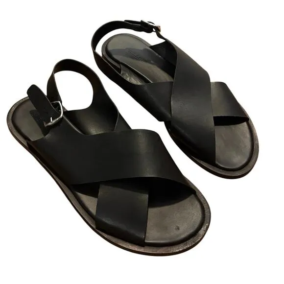 NEW Everlane The City Crossover Sandal In Black Size 11