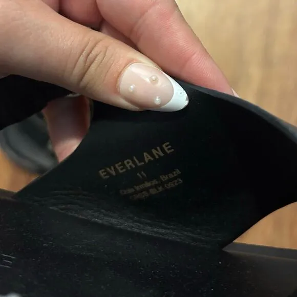 NEW Everlane The City Crossover Sandal In Black Size 11