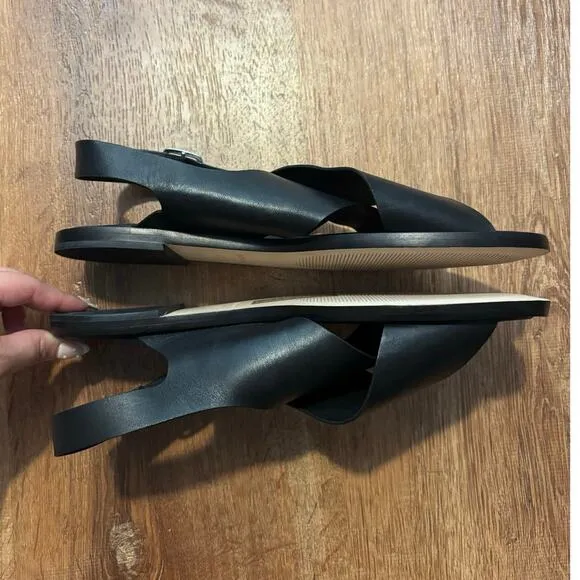 NEW Everlane The City Crossover Sandal In Black Size 11