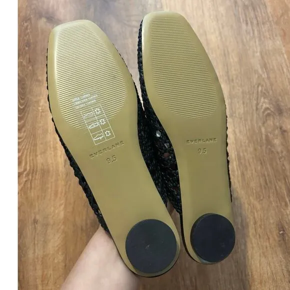 NEW Everlane The Day Mule In Black Leather Size 9.5