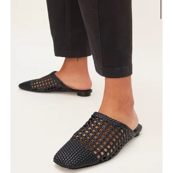 NEW Everlane The Day Mule In Black Leather Size 9.5