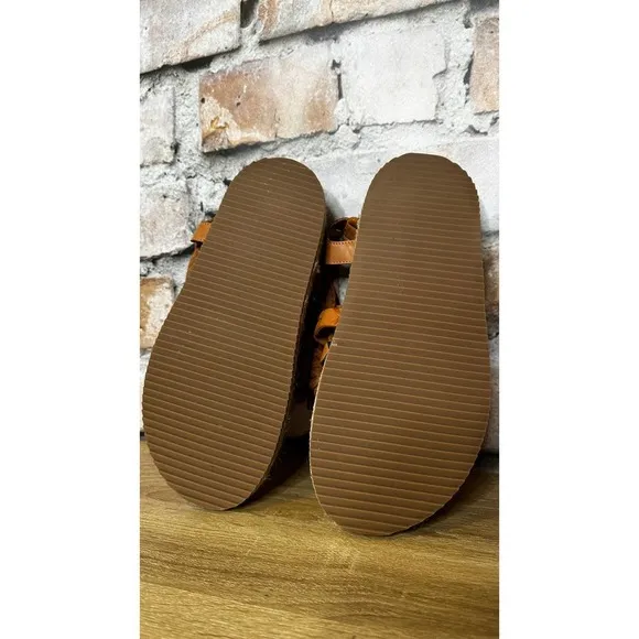 NEW FARM Rio camel Rope tie Flatform platform sandal size 10