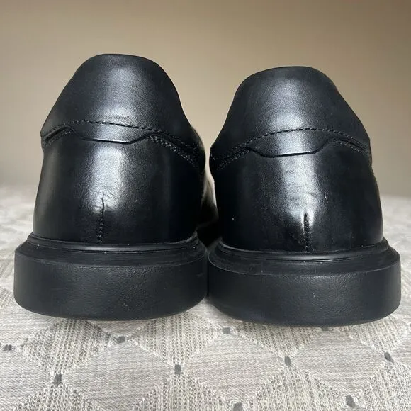 NEW Florsheim Social Lace To Toe Black Leather Sneakers Men’s 10.5 M Athleisure