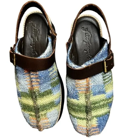 New ▶️ Free People ◀️ Astrid Platform Mules. Size 8