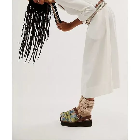 New ▶️ Free People ◀️ Astrid Platform Mules. Size 8