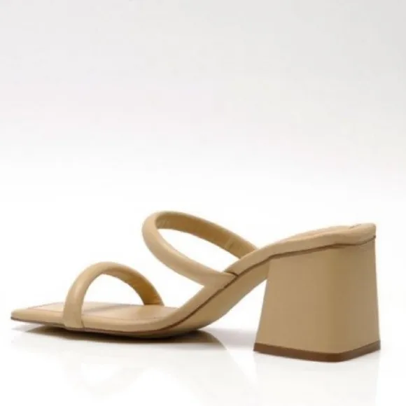 NEW! Free People Double Strap Parker Heel In Dune - Size 39 EU