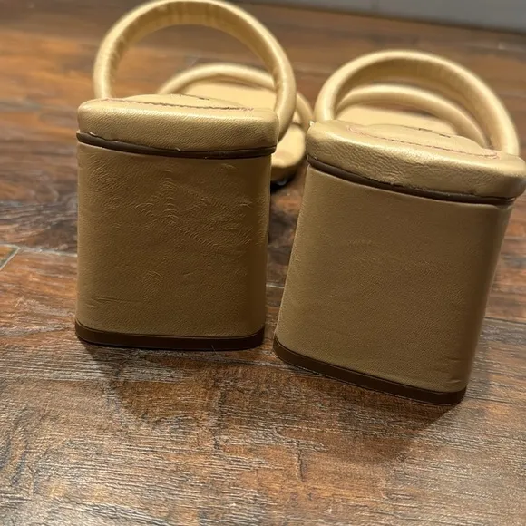 NEW! Free People Double Strap Parker Heel In Dune - Size 39 EU