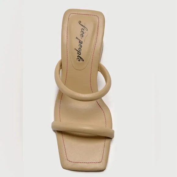 NEW! Free People Double Strap Parker Heel In Dune - Size 39 EU