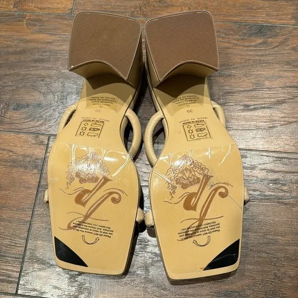 NEW! Free People Double Strap Parker Heel In Dune - Size 39 EU