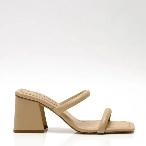 NEW! Free People Double Strap Parker Heel In Dune - Size 39 EU