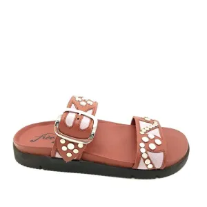 NEW Free People Revelry Sandals Womens 7 Slides Studded Boho Chic Casual Summer