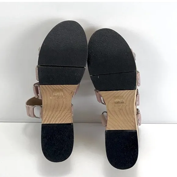 New Free People Virgo Switchback Sandals Platform Wood Clog