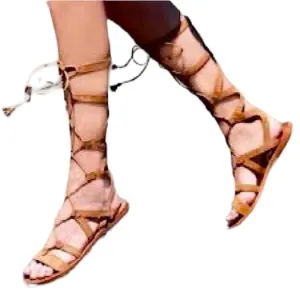 New FRYE Women's Gladiator Ruth‎ Tall Camel Tan Suede Boho Sandals