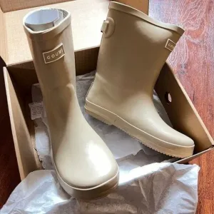 NEW Goumi Kids Dune Muddies SZ Youth 1 Tan Rain Boots Shoes