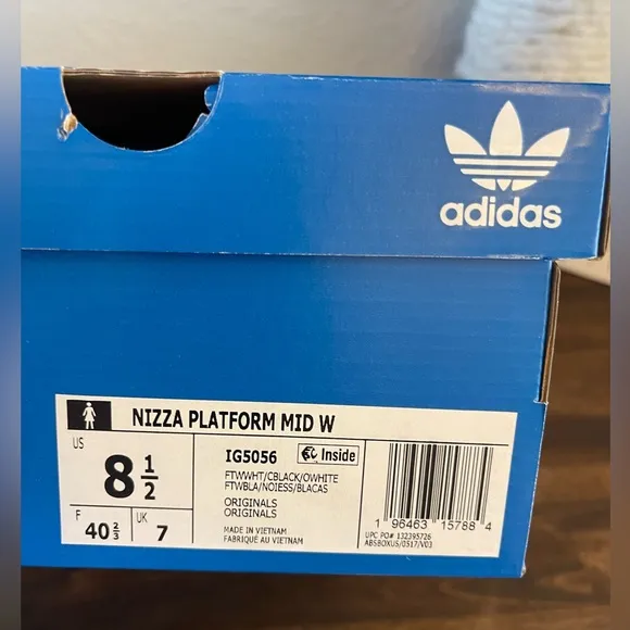 New in box Adidas shoes size 8.5 Nizza Platform Mid cheetah print sneakers 🖤🤎