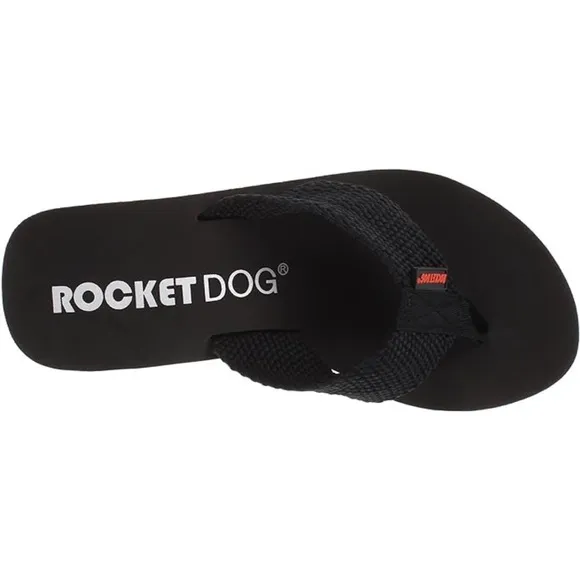 New In! Rocket Dog Solid Black Ultra Platform Wedge Sandal