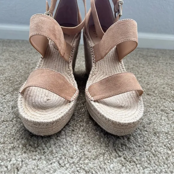 New INC $79 Women's Catiana Wedge Tan Platform Espadrille Sandals Size 9 10
