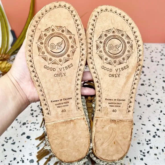 NEW Karma Of Charme x Free People Women’s Boho Fringe Tassel Sandals Sz 40