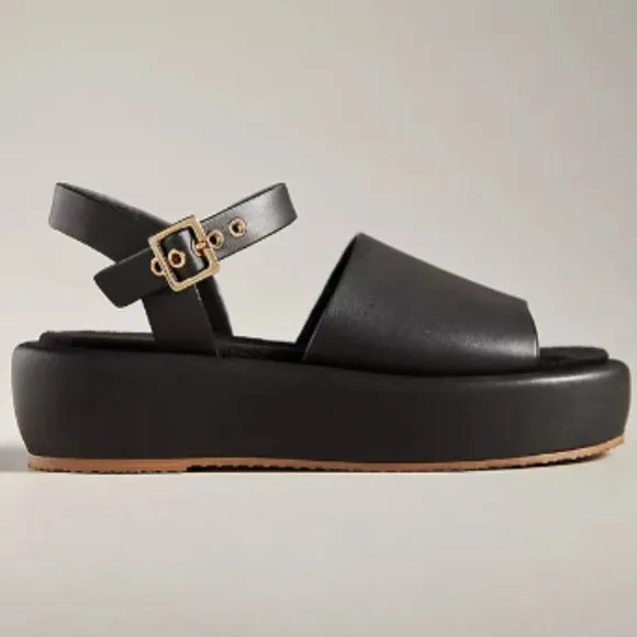 NEW Kelsi Dagger Birdie Platform Sandals - Leather black For Women 252