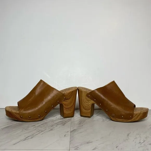 New! Kork Ease Danika Brown Leather Heeled Sandals 10M