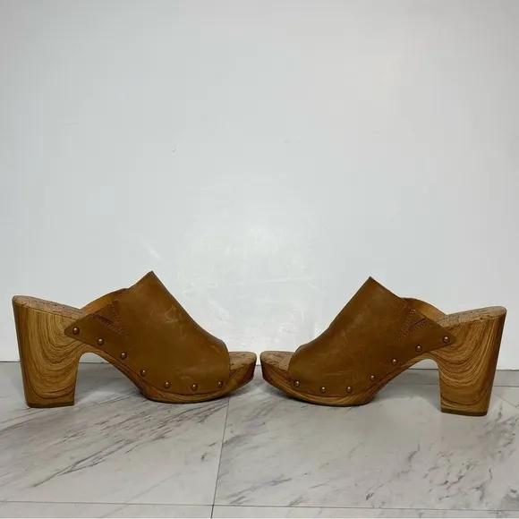 New! Kork Ease Danika Brown Leather Heeled Sandals 10M
