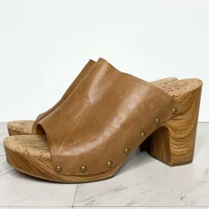 New! Kork Ease Danika Brown Leather Heeled Sandals 10M