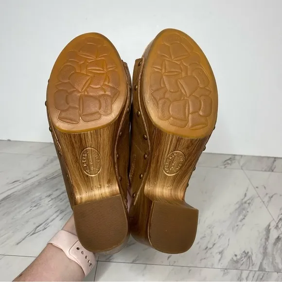 New! Kork Ease Danika Brown Leather Heeled Sandals 10M
