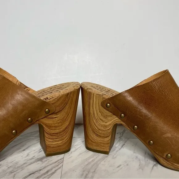 New! Kork Ease Danika Brown Leather Heeled Sandals 10M