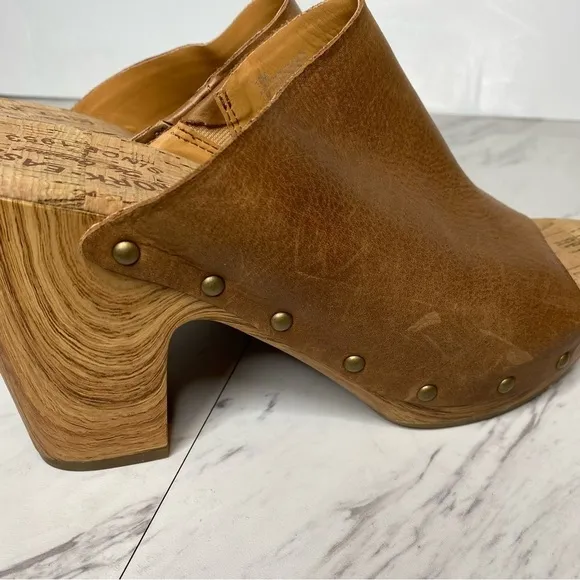 New! Kork Ease Danika Brown Leather Heeled Sandals 10M