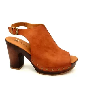 NEW Korks Arden Sandals Womens 11 Slingback Brown Retro Chic Peep Toe 70s Boho