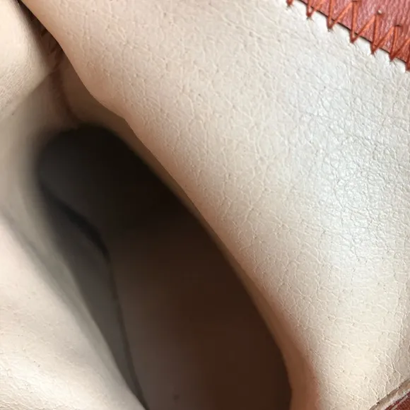 NEW leather boots in orange, size 3.7/38