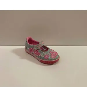 NEW LELLI KELLY kid's victoria maryjane in pink/gray