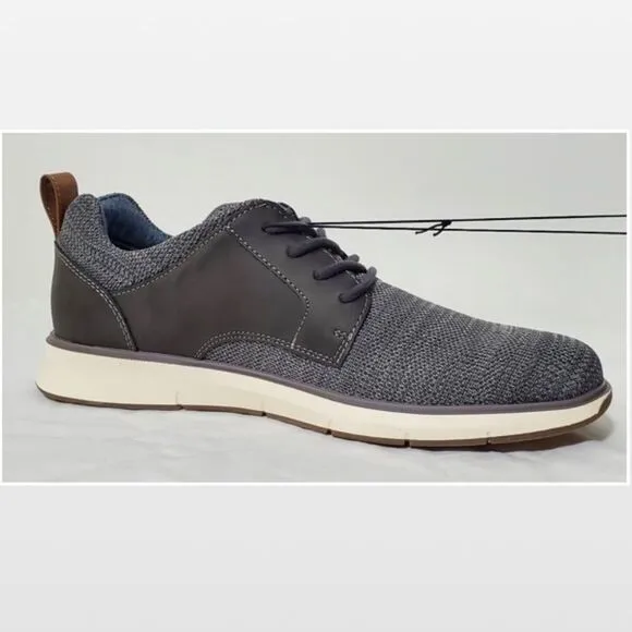 New Men Grey Casual Lace-Up Wingtip Shoes