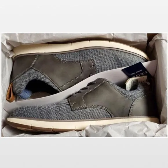 New Men Grey Casual Lace-Up Wingtip Shoes
