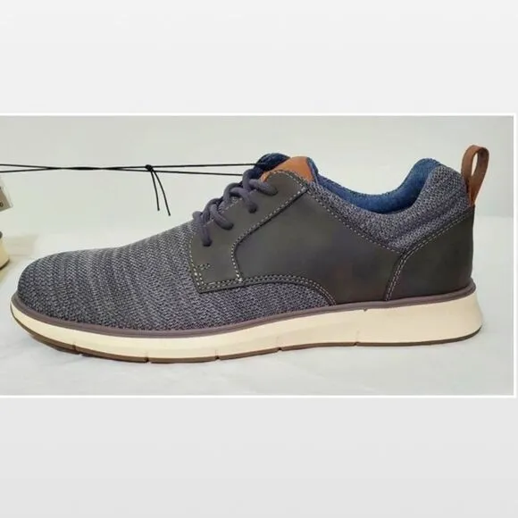 New Men Grey Casual Lace-Up Wingtip Shoes