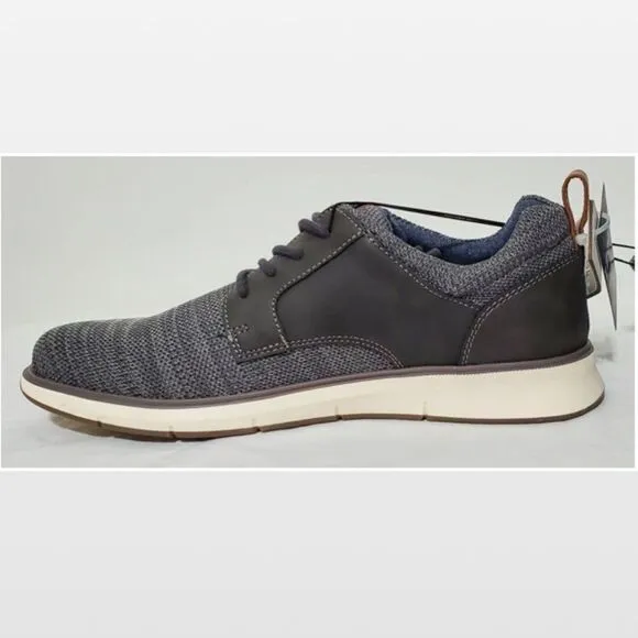 New Men Grey Casual Lace-Up Wingtip Shoes