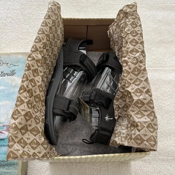 NEW Men's Margaritaville Tampico Leather Velcro Sandals Size 12 🌴