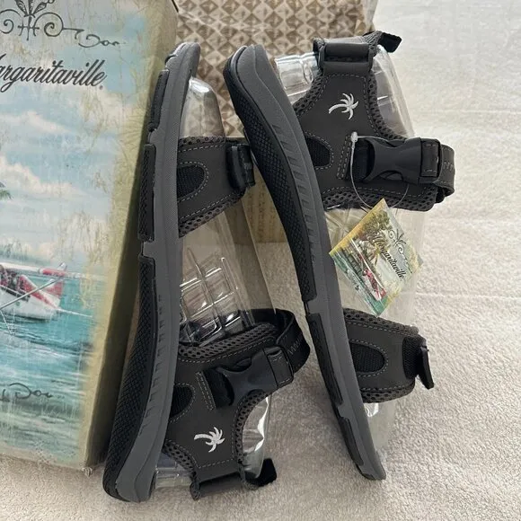 NEW Men's Margaritaville Tampico Leather Velcro Sandals Size 12 🌴