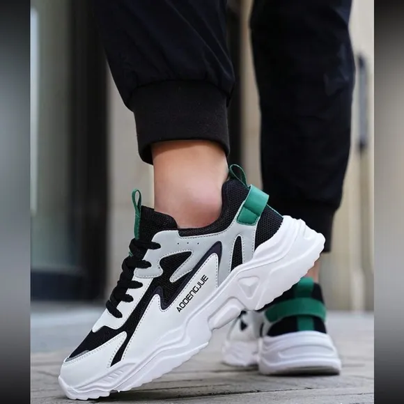 New Men's Shoes Laer Light Gradient Thick Sole Casual Comfortable Fashion