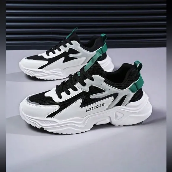 New Men's Shoes Laer Light Gradient Thick Sole Casual Comfortable Fashion