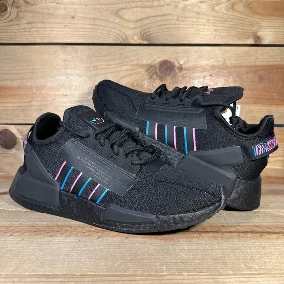 NEW Mens Sizes - Adidas NMD R1 V2 “Black Pulse Magenta” Running Sneakers IE7279