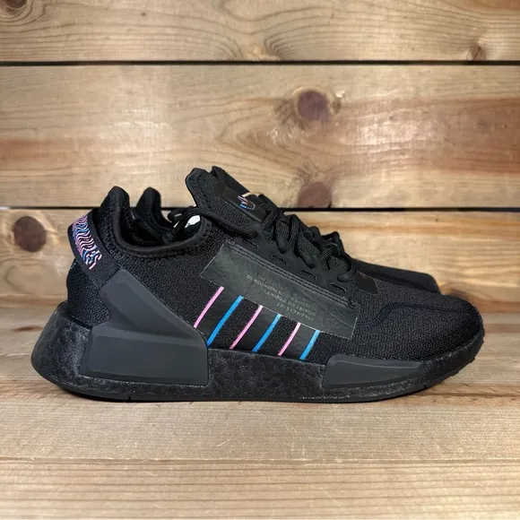 NEW Mens Sizes - Adidas NMD R1 V2 “Black Pulse Magenta” Running Sneakers IE7279
