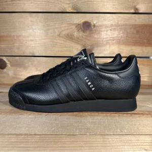 NEW Mens Sizes - Adidas Samoa Core Black Leather Low Top Lace Up Sneakers IG1817