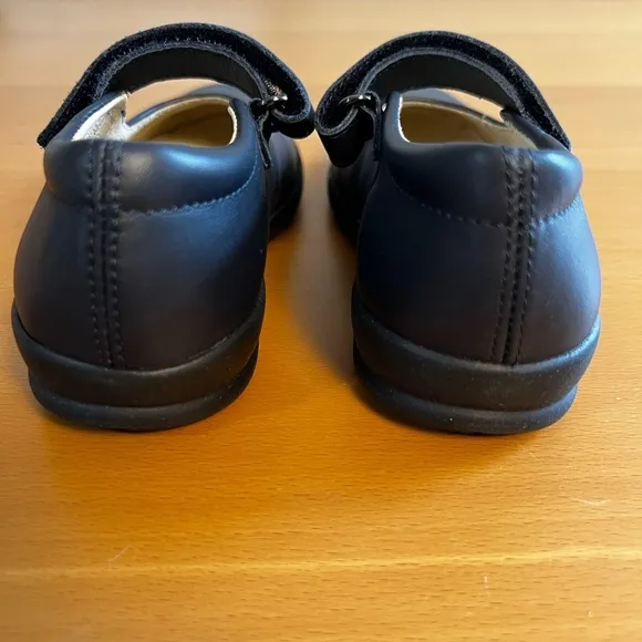 New Naturino Blue Leather Toddler Mary Jane Velcro Shoes sz 26 EU / 9.5 US