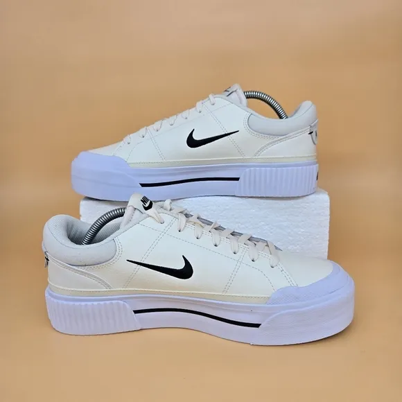 New Nike Court Legacy Lift 'Pale Ivory White' Women's Shoes  Size 10